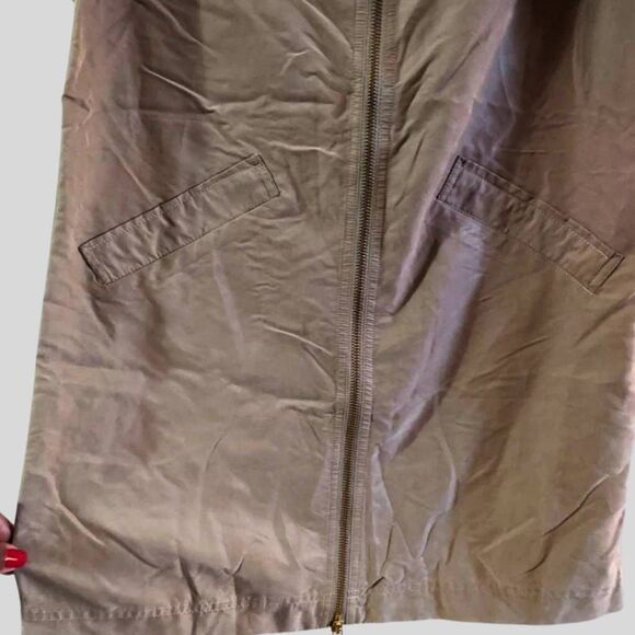 Soft Surroundings Utility Dress XS Tan Zip Front Pockets Casual Relaxed Fit - Picture 10 of 12